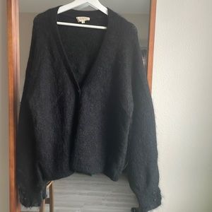 Sezane Mia Black Cardigan